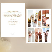 モダンおもしろいメリーフォトレターフレームクリスマス シーズンカード