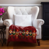 モダンおもしろいユニークNutcracker Christmas シェルパブランケット