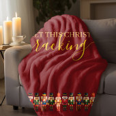 モダンおもしろいユニークNutcracker Christmas シェルパブランケット
