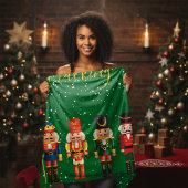 モダンおもしろいユニークNutcracker Green Christmas シェルパブランケット