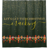 モダンおもしろいユニークNutcracker Green Christmas シャワーカーテン (正面)