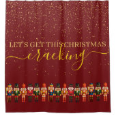 モダンおもしろいユニークRed Christmas シャワーカーテン (正面)