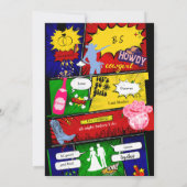 モダンおもしろいレトロ漫画バチェロレッテ女性のカーボーイ (裏面)