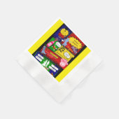 モダンおもしろいレトロ漫画バチェロレッテ女性のカーボーイ 縁ありカクテルナプキン (角)