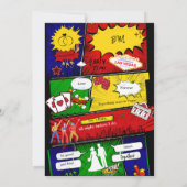 モダンおもしろいレトロ独身ベガス漫画物語 招待状 (裏面)