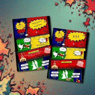 モダンおもしろいレトロ独身ベガス漫画物語 招待状