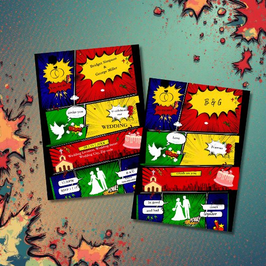 モダンおもしろいレトロ独身ベガス漫画物語 招待状