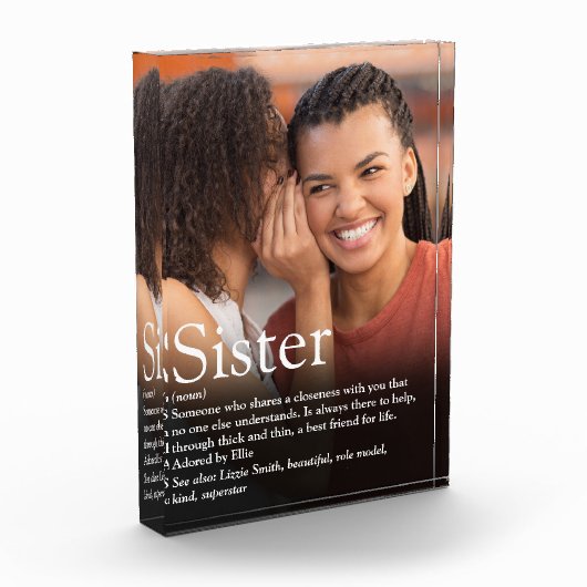 モダンおもしろいワールド最高のの姉妹の定義 フォトブロック (左)