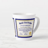 モダンおもしろい世の最高の大家 カフェラテマグ (右アングル)