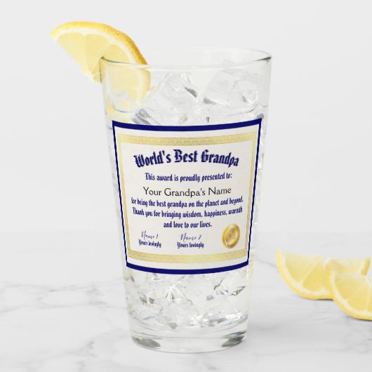 モダンおもしろい世の最高の大家 タンブラーグラス (アイス正面)