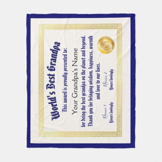 モダンおもしろい世の最高の大家 フリースブランケット (正面)