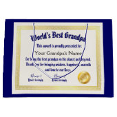 モダンおもしろい世の最高の大家 ラージペーパーバッグ (正面)