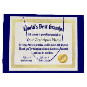 モダンおもしろい世の最高の大家 ラージペーパーバッグ (裏面)