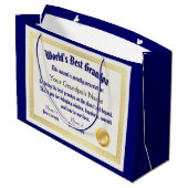 モダンおもしろい世の最高の大家 ラージペーパーバッグ (裏面アングル)