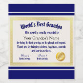 モダンおもしろい世の最高の大家 ワインラベル (シングルラベル)