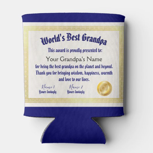 モダンおもしろい世の最高の大家 缶クーラー (裏面)