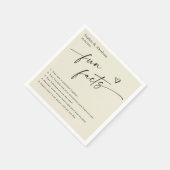 モダンおもしろい事実の連結婚結 スタンダードカクテルナプキン (角)