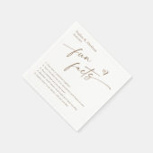 モダンおもしろい事実の連結婚結 スタンダードカクテルナプキン (角)