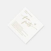 モダンおもしろい事実の連結婚結 スタンダードカクテルナプキン (角)