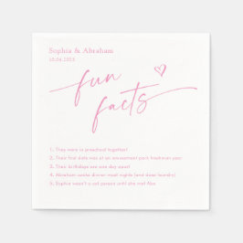 モダンおもしろい事実の連結婚結 スタンダードカクテルナプキン