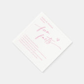 モダンおもしろい事実の連結婚結 スタンダードカクテルナプキン (角)