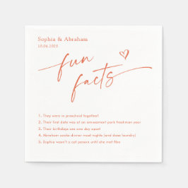 モダンおもしろい事実の連結婚結 スタンダードカクテルナプキン