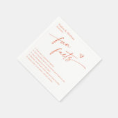 モダンおもしろい事実の連結婚結 スタンダードカクテルナプキン (角)