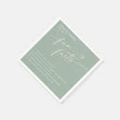 モダンおもしろい事実の連結婚結 スタンダードカクテルナプキン (角)