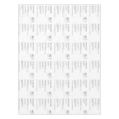 モダンおもしろい事実モノグラムの感謝祭 テーブルクロス (正面)