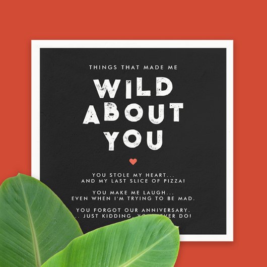 モダンおもしろい事実白黒カップル浮気 スタンダードカクテルナプキン