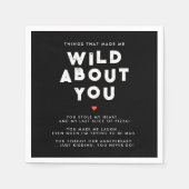 モダンおもしろい事実白黒カップル浮気 スタンダードカクテルナプキン (正面)