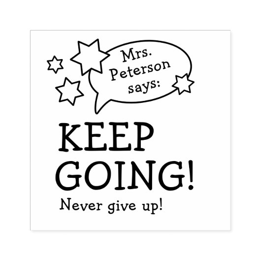 モダンおもしろい先生勇気付けられる新学期 ラバースタンプ (インプリント)