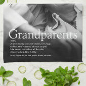 モダンおもしろい写真の祖父母の定義 キッチンタオル (折り畳み)