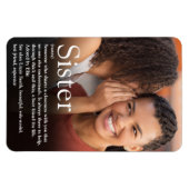 モダンおもしろい写真クール最高のシスターの定義 マグネット (横)