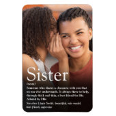 モダンおもしろい写真クール最高のシスターの定義 マグネット (縦)