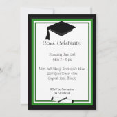 モダンおもしろい卒業パーティカスタムの写真 招待状 (裏面)