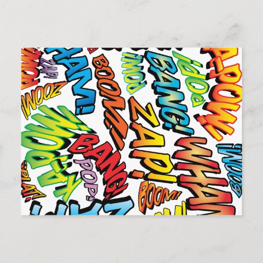 モダンおもしろい印刷漫画結婚の インビテーションポストカード (裏面)