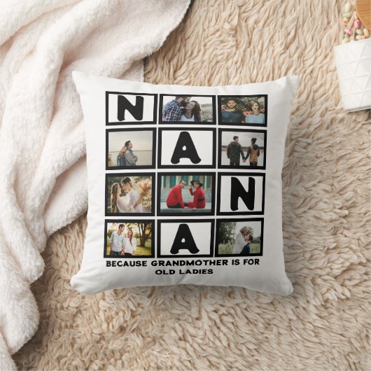 モダンおもしろい可愛い奈々8フォトコラージュ クッション (ブランケット)