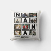 モダンおもしろい可愛い奈々8フォトコラージュ クッション (正面)