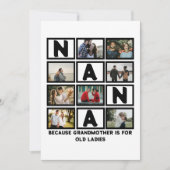 モダンおもしろい可愛い奈々8フォトコラージュ シーズンカード (正面)