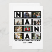 モダンおもしろい可愛い奈々8フォトコラージュ シーズンカード (正面/裏面)