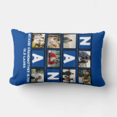 モダンおもしろい可愛い奈々8フォトコラージュ ランバークッション (正面)