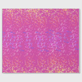 モダンおもしろい可愛ガーリーいホットピンクカラフルの散水 ラッピングペーパー (フラット)