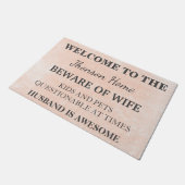 モダンおもしろい名歓迎ドパーソナライズされたア ドアマット (アングル)