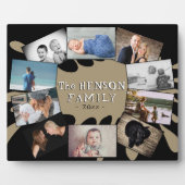 モダンおもしろい年1回家族の記念写真コラージュ フォトプラーク (正面)