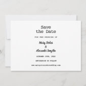 モダンおもしろい幼少期の写結婚真 セーブザデート (裏面)