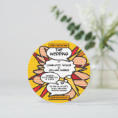 モダンおもしろい幾何漫画結婚本 招待状 (スタンド正面)