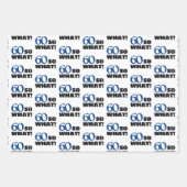 モダンおもしろい引用文タイポグラフィ60誕生日 ラッピングペーパーシート (正面)