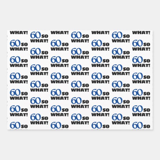 モダンおもしろい引用文タイポグラフィ60誕生日 ラッピングペーパーシート (正面)