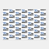モダンおもしろい引用文タイポグラフィ70誕生日 ラッピングペーパーシート (正面)